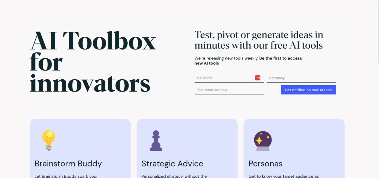 AI Toolbox for Innovators