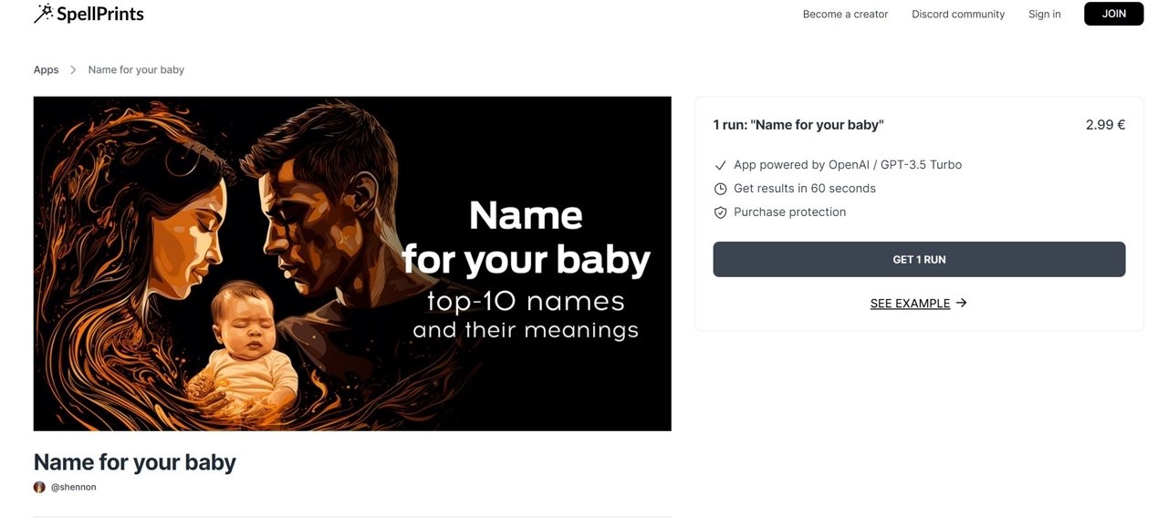 Name for your baby