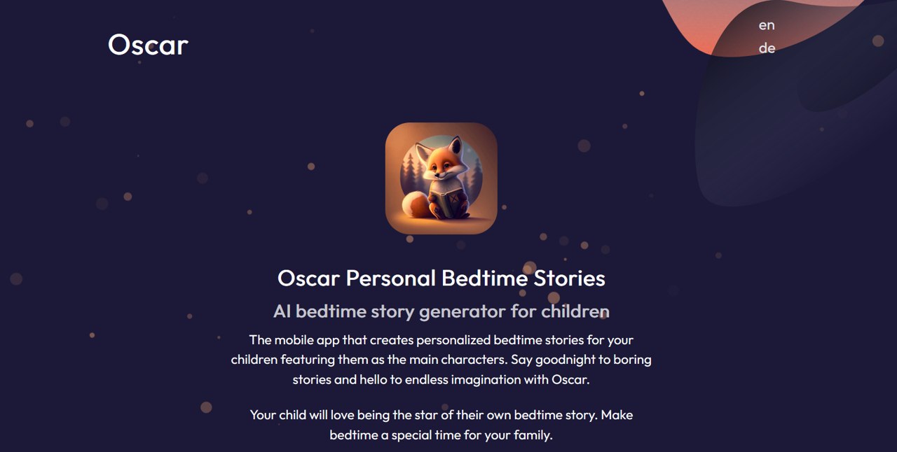 Oscar - bedtime story generator
