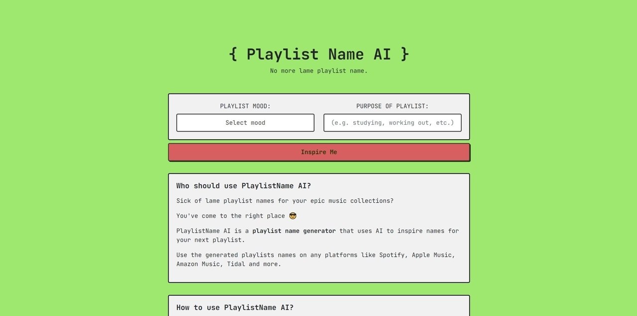 PlaylistName AI