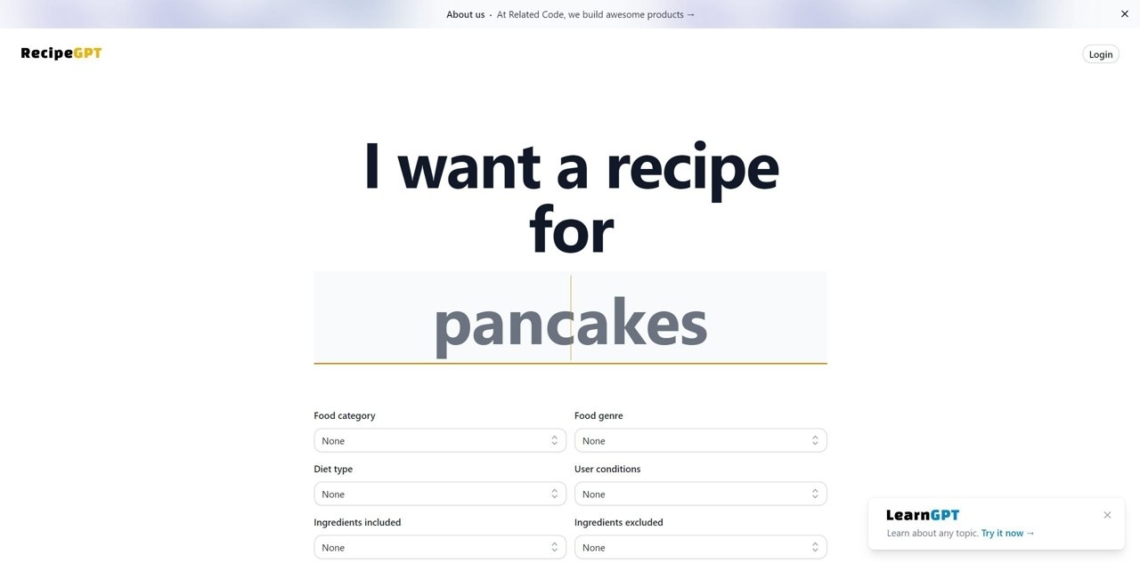 RecipeGPT