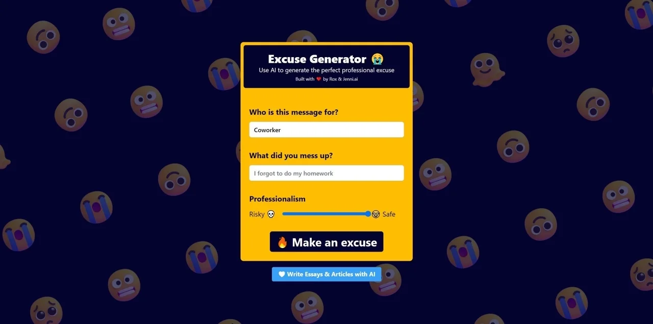 The Excuse Generator
